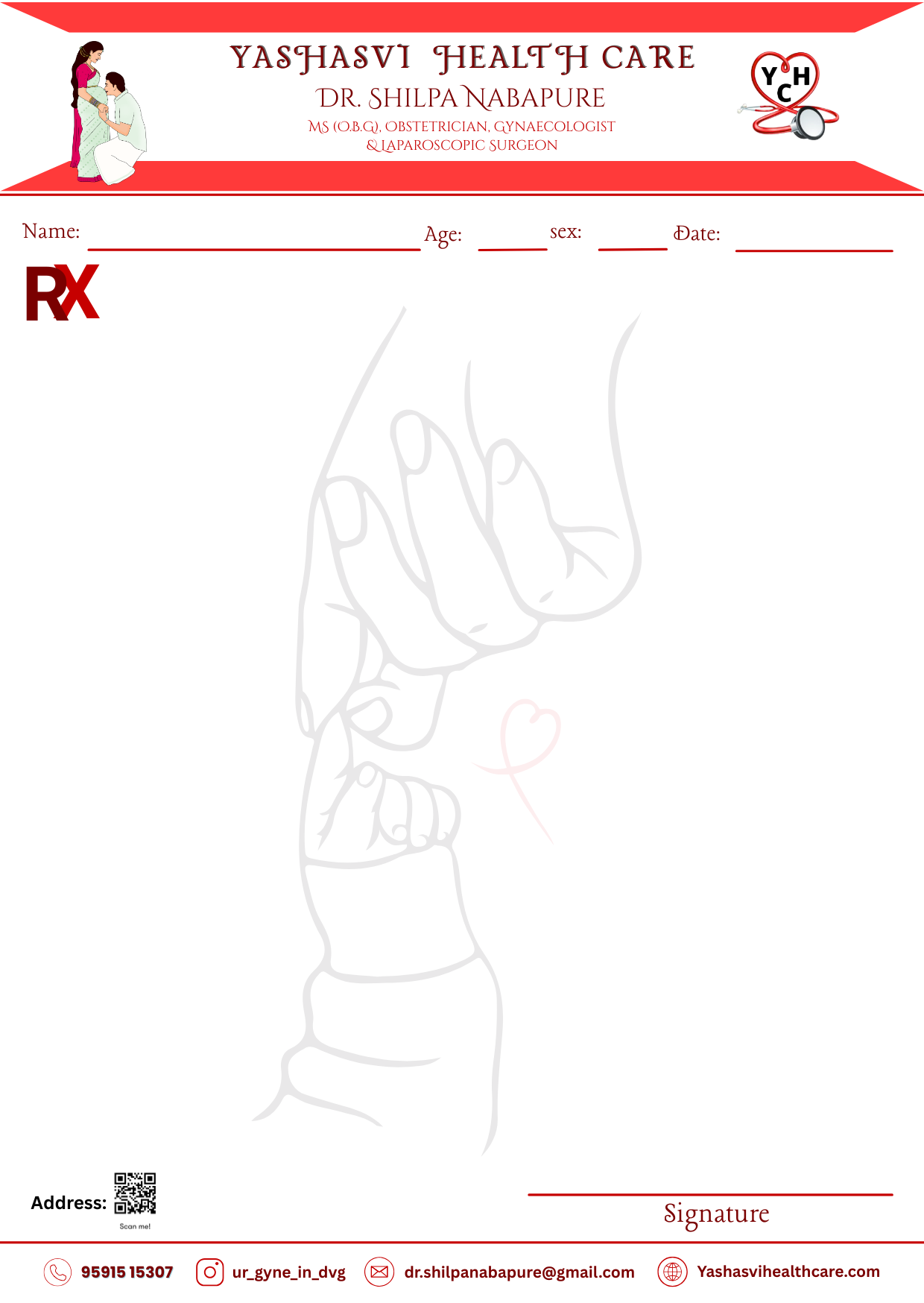 OBG Stamp Header prescription pad template