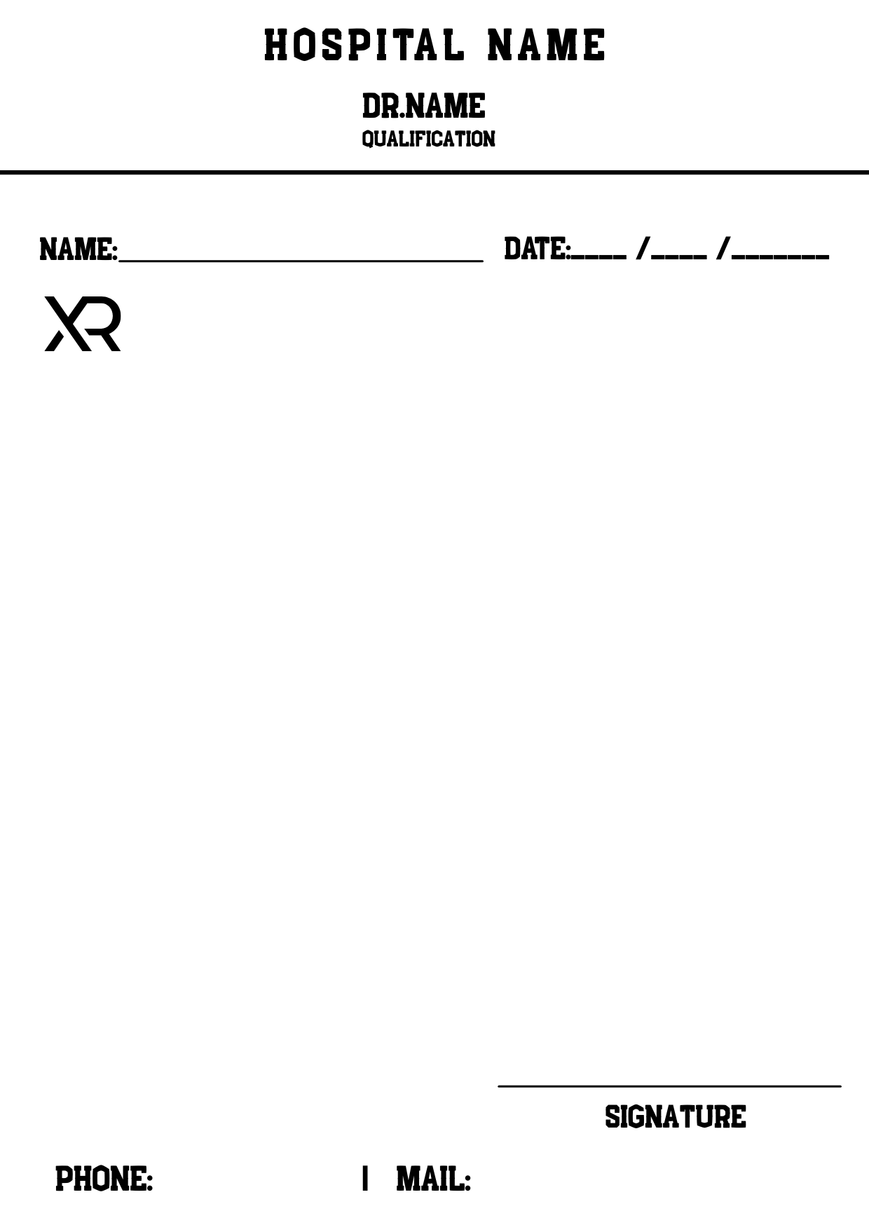 Purple Accent prescription pad template
