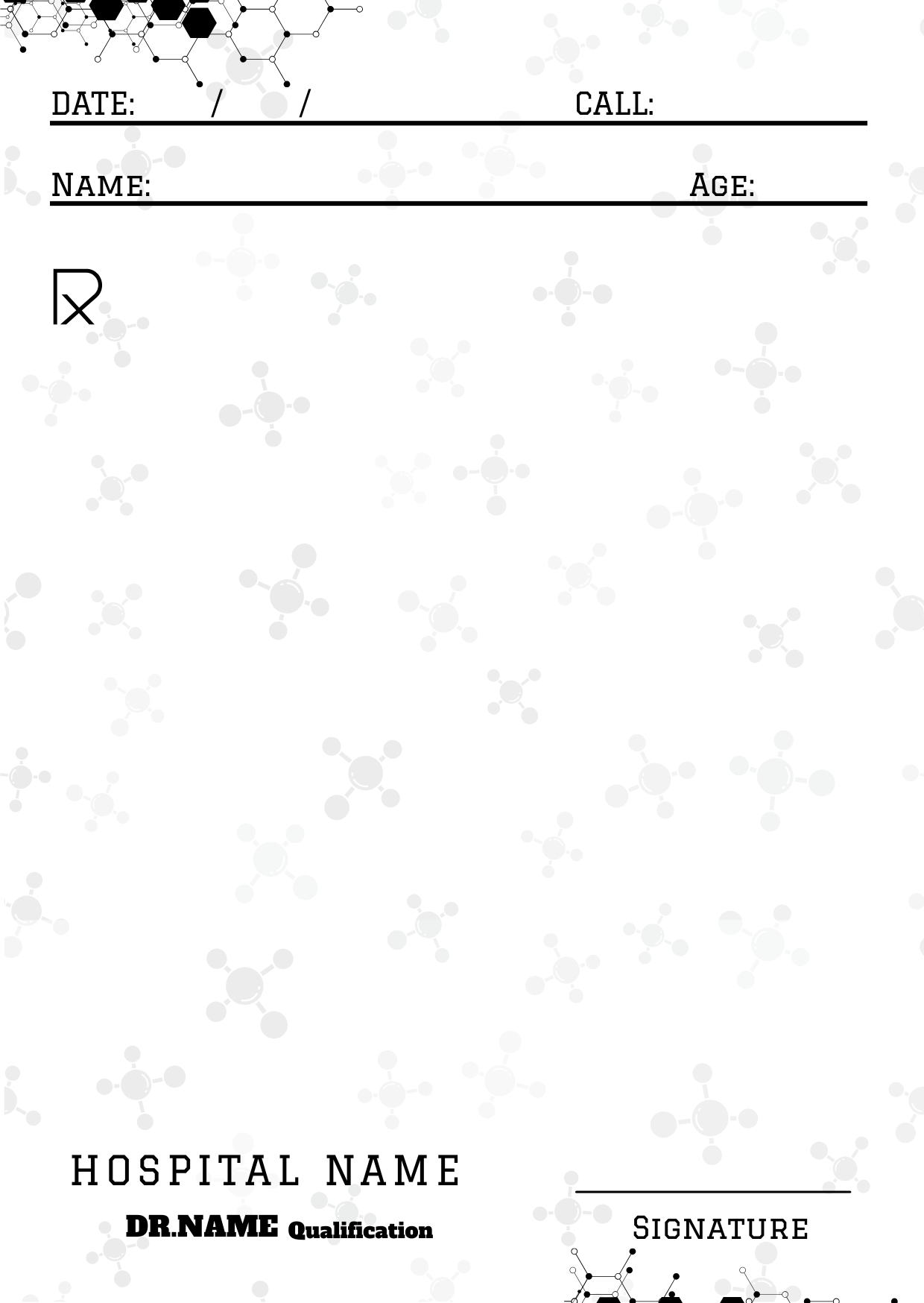 Gold Premium prescription pad template