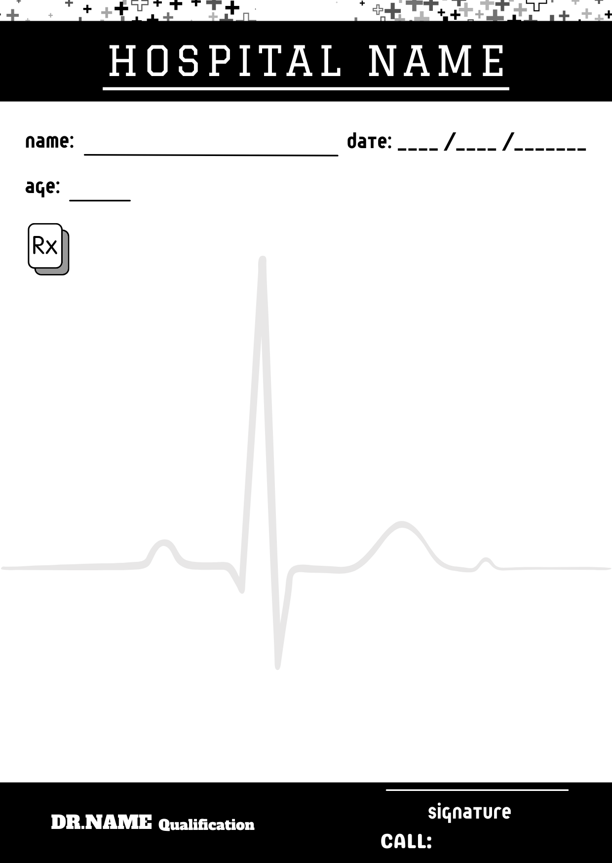 Orange Vibrant prescription pad template
