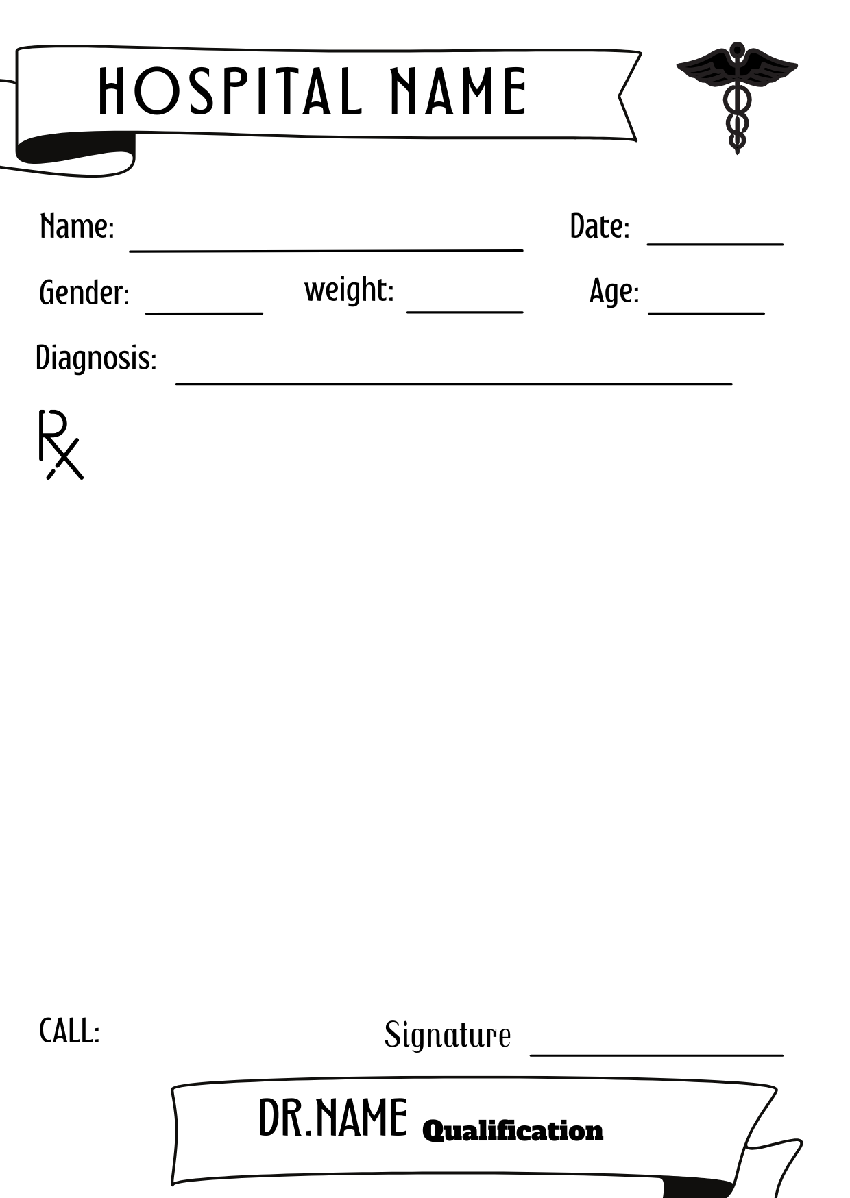 Gradient Pastel prescription pad template