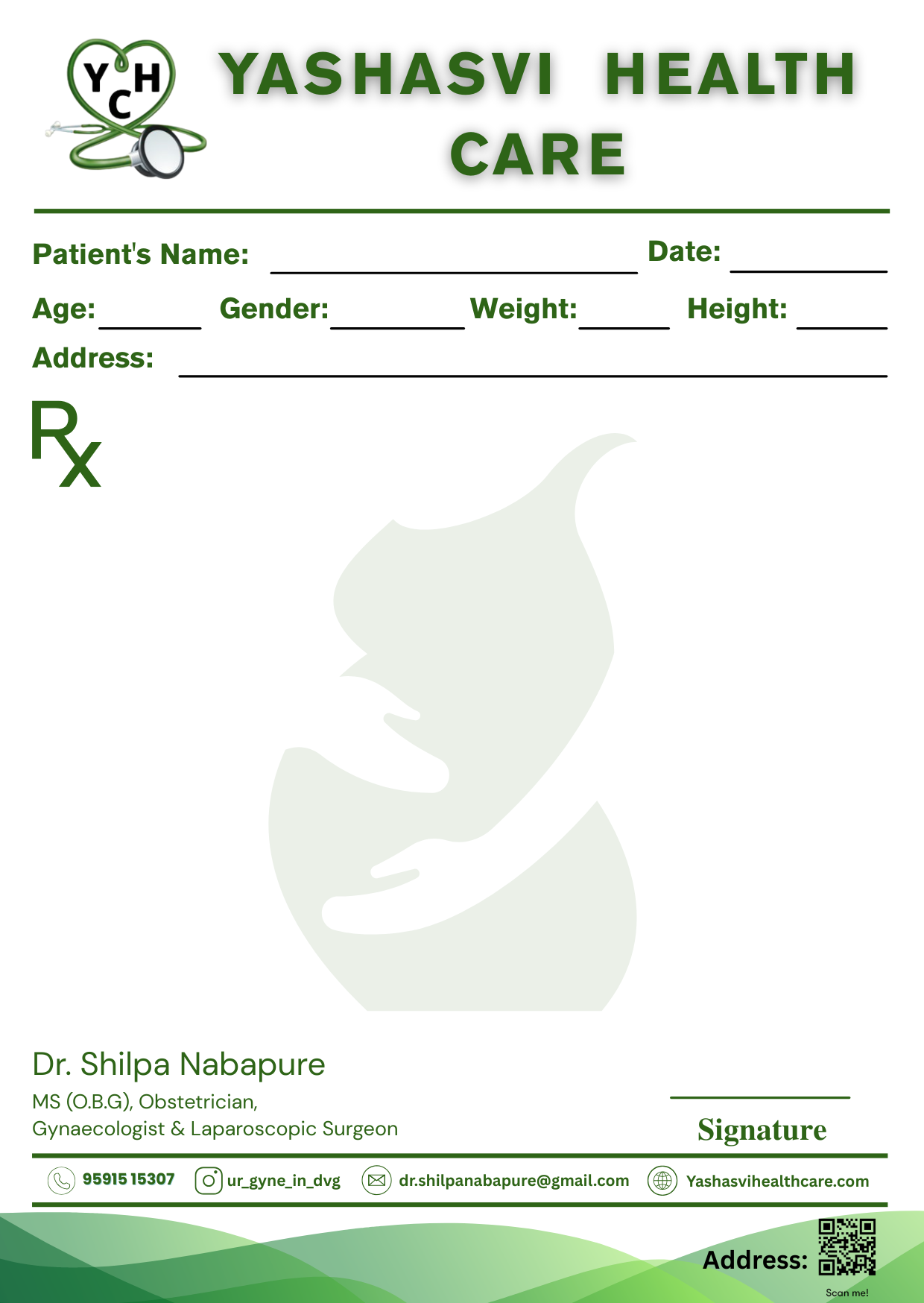 OBG Wave Footer prescription pad template